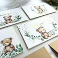 thumbnail image 6 of 4x6 Greenery Teddy Bear Thank You Cards (Bulk 20-Pack) Baby Shower Thank You Cards with Envelopes, Birthday Party, Weddings, Greeting, Blank Notes, Girl Boy, Gold, Rustic, We can bearly wait, 6 of 7