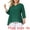 Green, variant on DARING DIVA Women's Plus 3/4 Sleeve Sheer Flowy Split V Neck Blouse 4X Green