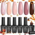 thumbnail image 1 of Set de esmaltes en gel Beetles Nude Symphony, 6 colores, para mujer, 1 of 7