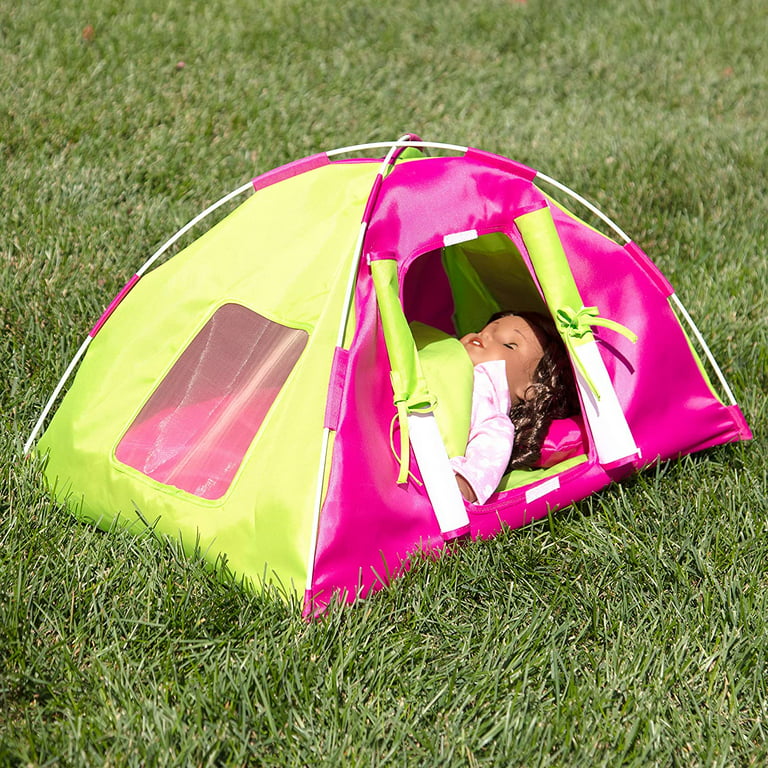 Dress Along Dolly Doll Camping Bed Tent w Sleeping Bag & Pillow