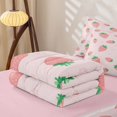 thumbnail image 5 of Erosebridal 3D Cartoon Fruit Zipper Queen Comforter Set with Fitted Sheet and 2 Pillowcases,Pink Sweet Strawberry Zipper Bedding Set For Girls,Pink Reversible,4 Pieces, 5 of 7
