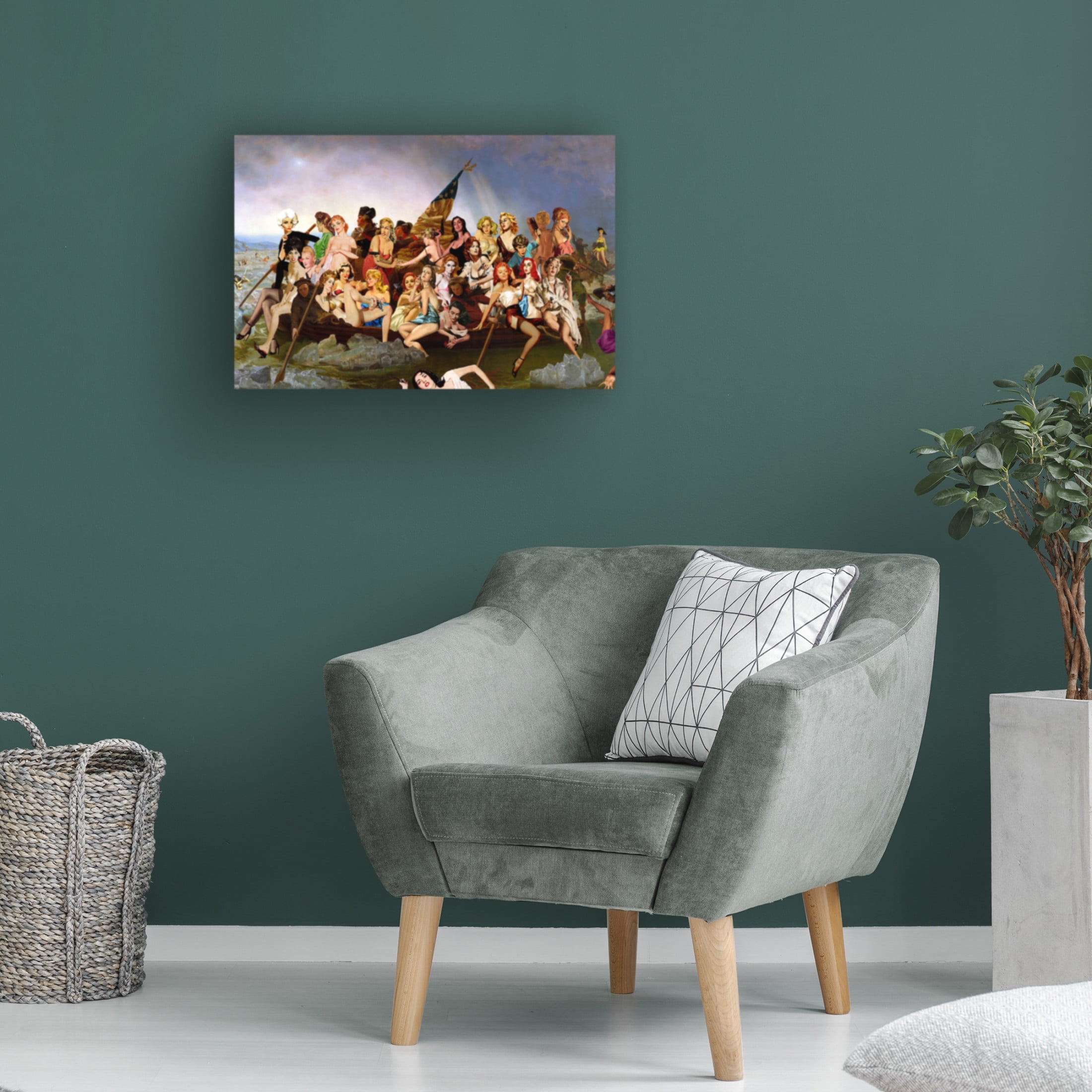 Canvas Wall Art - Barry Kite 'Dangerous Women Crossing the Delaware' Wall Art for Living Room, Bedroom, or Office Décor by Trademark Fine Art - 32 x 22 Inches