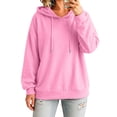 thumbnail image 4 of Fleece Hoodie for Women Ghalytn Pullover Sweatshirt - Casual Loose Fit Top with Pockets, 4 of 9