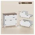 thumbnail image 3 of Lateral Filing Cabinet, 4 Drawer White File Cabinet for Home Office, Legal/Letter/A4 Size, Farmhouse Style with Metal Accents, 3 of 9