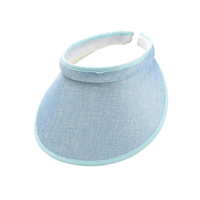 Sonducket Sombreros para el sol Protección Clip-On Gorras Visera de lino Ajustable Grandes aleros Parte vacía Color sólido Regalo deportivo Sombreros azul claro Sonducket AP010232-12