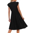 thumbnail image 5 of Fantaslook Summer Dresses for Women Ruffle Sleeve V Neck Midi Dresses Fashion Casual Flowy Vacation Sundress, 5 of 9