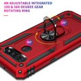 thumbnail image 3 of Tjs Funda Compatible Con Lg K51 Funda Lg Q51 Funda Lg Reflect Con [Protector De Pantalla De Vidrio Templado][Anillo De Metal][Soporte Magnético] Kickstand Heavy Duty Drop Protector Funda Para Teléfono, 3 of 4