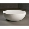 thumbnail image 2 of Modrest Bronte - Modern White Concrete Round Coffee Table, 2 of 7