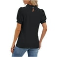 thumbnail image 5 of Fesfesfes T Shirts for Womens Fashion Print Tops Short Sleeve Shirts Workwear Blouse Crewneck T-Shirt Tops Workout Tops for Women Short Sleeve S(US:4), 5 of 5