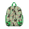 thumbnail image 3 of Dog Lover Gift Student Backpack – Cute Puppy Paw Print with Bone and Tail Cartoon Design, Artistic Watercolor Style for School, 3 of 6