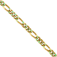 thumbnail image 2 of 14K Solid Yellow Gold 1.25mm Figaro Link Spring Necklace Ring Chain, 2 of 4