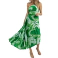 thumbnail image 1 of Faithtur Robe Longue pour Femmes, Robe d'Été Sans Manches à une Épaule Plissée Imprimé Teinture sur Nœuds Robe de Vacances, 1 of 9