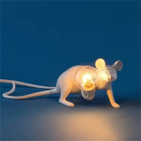 

CHNGYJC Modern Resin Animal LED Table Lights - Cute Rat Cat and Squirrel LED Night Lights - Unique Mouse Table Lamps for Decor and Desk - Stylish Lighting Fixtures
