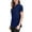 Dark Blue, variant on Going Out Tops for Women, Side Slit - Solid Color Short Sleeve Medical Uniform Healthcare Professionals Lightweight Breathable V-Neck Nursing Scrub Top with Multi-Pocket Blue L