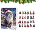 thumbnail image 2 of Christmas Countdown Advent Calendar Cat Ornament Calendar 2024 Cartoon Festival Supplies Funny Wall Decoration For Holiday Party, 2 of 5