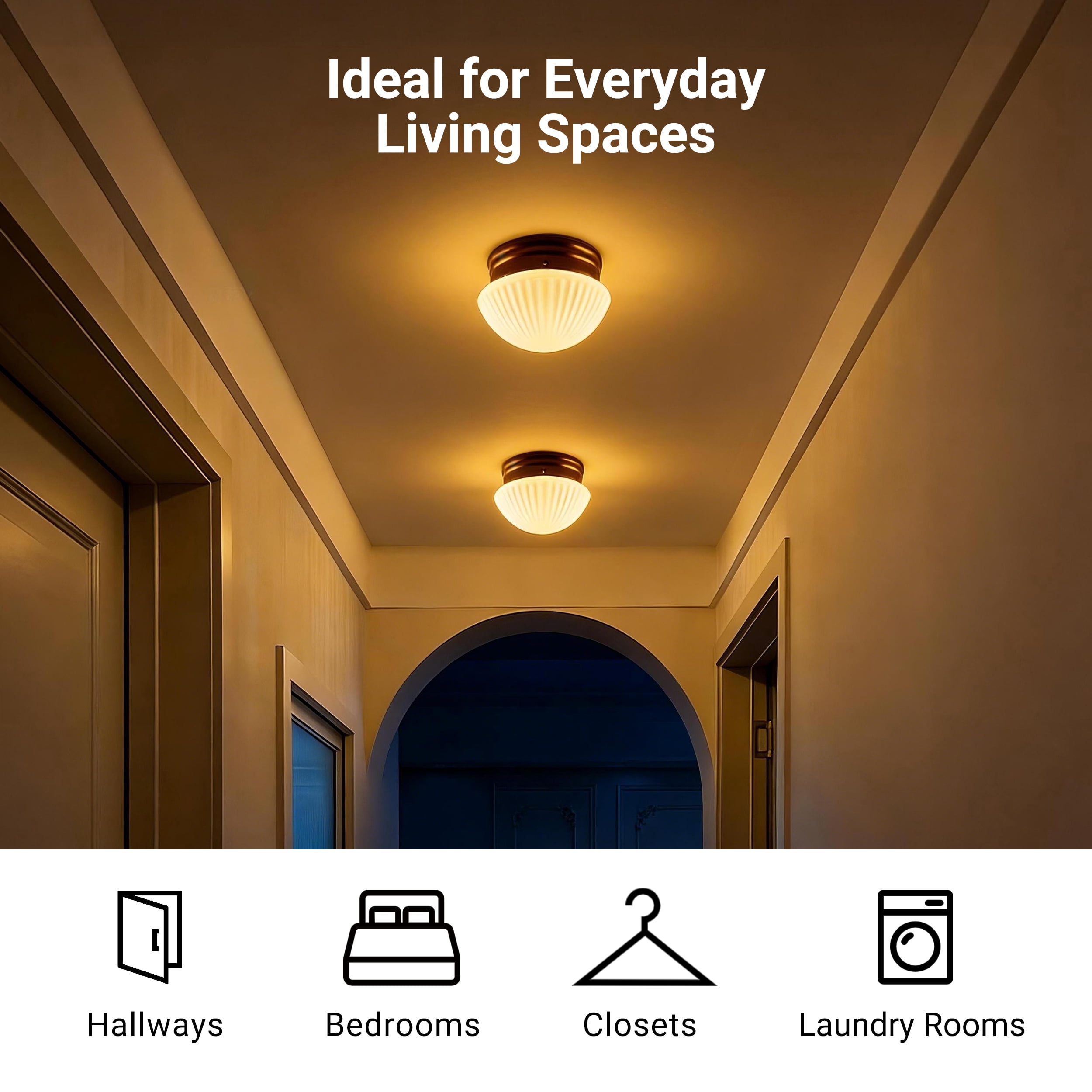 Mainstays Flush Mount Ceiling Light, Bronze Finish, Bulb Not Included