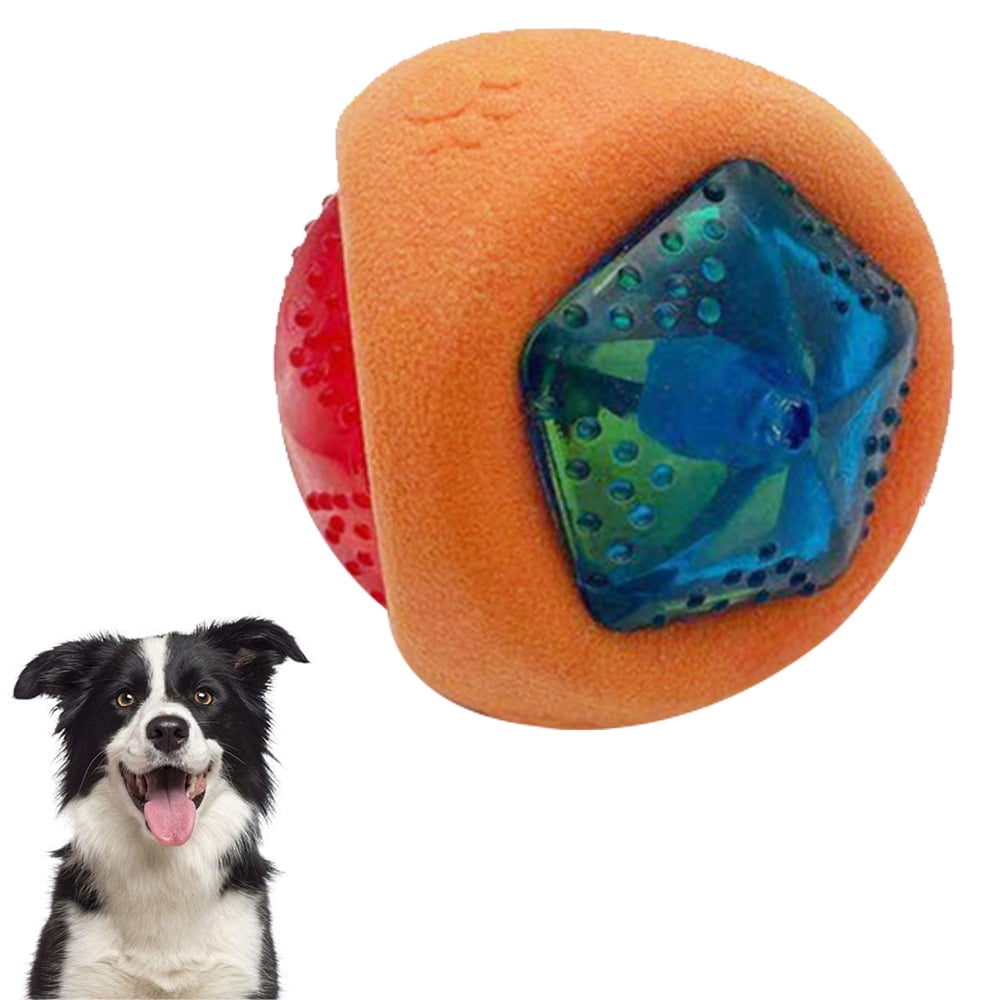 LED Dog Ball Bounce Activated Light Up Dog Ball Lights Up for Night Play Pet Dog Ball Interactive Dog Toy Color Changing LED