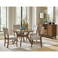 thumbnail image 2 of Lexicon Edam 5-Piece Mid-Century Wood Dining Set in Light Oak/Gray, 2 of 7