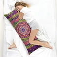 thumbnail image 4 of Artistic Paisley Body Pillow Cover - Vintage Retro Design 20x54, Full Body Pillow Protector, Machine Washable & Durable Fabric, 4 of 6
