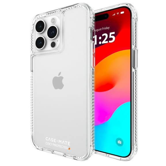 Case-Mate Ultra Tough Series Apple iPhone 15 Pro Max Case [Wireless Charging Compatible] 16ft D3O Impact Protection - Clear