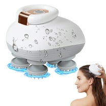 OVIMAZ Electric Scalp Massager, Cordless Waterproof Head Massager with Kneading Nodes, Handheld Hair Shampoo Brush for Deep Cleaning & Relaxation, Gift for Men Women