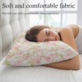 thumbnail image 5 of Pink Flowers Lumar Pillow Covers,Country Botanical Floral Leaves Romantic Soft Breathable Throw Pillow Cases with Invisible Zipper,Decorative Pillowcase Pillows Protectors for Sofa Bed Chair 16"x24", 5 of 9