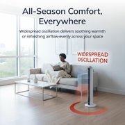 Lasko 42 1500W All Season Tower Fan & Space Heater with Timer and Remote, White, FH500