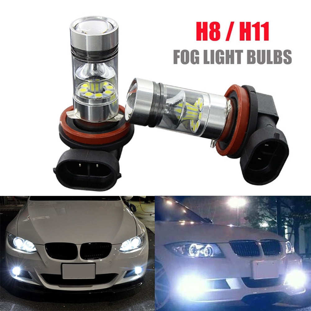 DRL 6000K White BMW H8 LED Fog light Projector Marker Bulbs For 1 3 5 X Series 