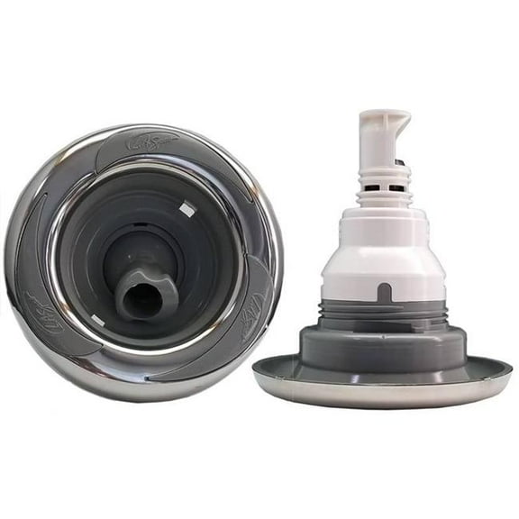 LA Spas PL-41046SS 5.5 in. Roto Stainless Steel Threaded Jet Insert, Gray