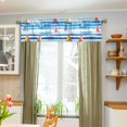 thumbnail image 3 of Yayeee Kitchen Valance Rod Pocket 54" x 18" Living Room Window Curtain, Yellow Sailboats, 3 of 6