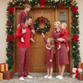 thumbnail image 2 of Nibbcoa Christmas Family Pajamas Matching Set, Long Sleeve Top with Pants Plaid Loungewear, 2 of 8