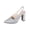 Silver, variant on Silver Female Fashion Rhinestone Pointed Toe High Heels Chunky Heel For Outdoor Gatherings Urban