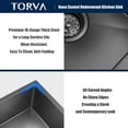 thumbnail image 7 of TORVA 14x 14x9 inch Undermount Sink Nano Coating 16 Gauge RV Wet Bar Kitchen Sink,Gunmetal, 7 of 7