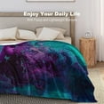 thumbnail image 4 of Galaxy Purple Teal Turquoise Flannel Fleece Throw Blankets 50"X40" Lightweight Fluffy Winter Fall Blanket Cozy Soft Fuzzy Plush Home Decor for Couch Bed Sofa Bedroom Living Room Travel, 4 of 6