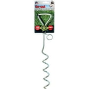 Prevue Pet Products PP-2111 18 in. Heavy Duty Spiral Tie-Out Stake, Stainless Steel
