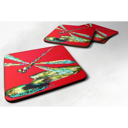 

Carolines Treasures MW1057FC Insect - Dragonfly Shoo-Fly Foam Coaster Set of 4 3 1/2 x 3 1/2 multicolor