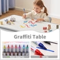 thumbnail image 7 of Adjustable Kids Table, Arts and Crafts Child Table with Graffiti Desktop, 7 Level Height Adjustable Children Table for Ages 3-8, Easy to Wipe Toddler Desk for Classrooms/Daycares/Homes, 7 of 7