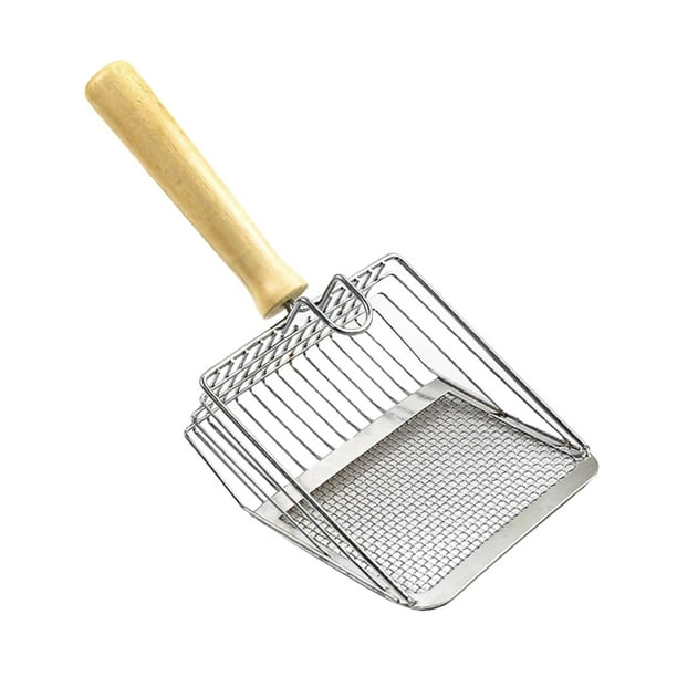 Pala para arena de Metal, herramienta de pala de Metal, colador de pala de arena para gatos portátil duradero para conejos, gatitos, suministros para Yuyangstore Recogedor de basura