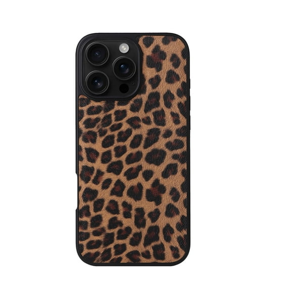 Allytechgroup for Apple iPhone 16e Case, [Compatible with MagSafe] [Military Grade Drop Protection] PU Leather & Soft TPU Bumper Hard PC Back Shockproof Shell Anti-slip Leopard Magnetic Case, Yellow