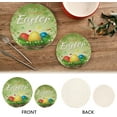thumbnail image 4 of GZHJMY Easter Eggs Trivet Pot Holder, Round Woven Potholders Set 2PCS-Braided - Coasters - Table Mats 334 for Kitchen Pans Bowl Teapot, 4 of 7