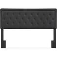 thumbnail image 3 of Elle Decor Amery King Tufted Upholstered Headboard in Charcoal Gray, 3 of 8