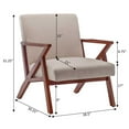thumbnail image 7 of Homestock City Chic Accent Lounge Armchair 28.5x30.25x31.25 in - Mid-Century Modern, Solid Wood Frame, Soft Foam Cushions, Adjustable Feet, 7 of 7