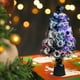thumbnail image 5 of Árbol de Navidad de fibra óptica de 17,7 pulgadas con luces LED • Decoración de copos de nieve • Decoración exterior interior para la mesa, 5 of 6