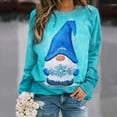 thumbnail image 2 of Chandail en Molleton de Noël pour Femmes Imprimé Mode Pull Mi-Long Col Rond Pull Chaud Vacances Xmas Extérieur Manches Longues Fermeture Cardigan, 2 of 4