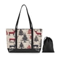 thumbnail image 7 of FORMRS Canvas Laptop Tote Bag for Women with 15.6" Computer Compartments Shoulder Handbag, Red Deer, 7 of 7
