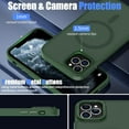 thumbnail image 6 of for iPhone 11 Pro Case, Phone Case iPhone 11 Pro Magnetic Case [Compatible with MagSafe] Translucent Matte Back Slim Shockproof Military-Grade Protection Anti-Fingerprint Cover, Dark Green, 6 of 13