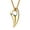 Gold, variant on Stainless Steel Wolf Teeth Necklace For Men and Women, Black/Gold/Silver Tone, Punk Rock Necklace, 55.88-60.96CM, Adjustable