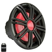 Kicker KM124 12" Marine Subwoofer with LED Charcoal Grill 4 Ohm for Sealed Applications