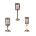 thumbnail image 5 of Bewildely Candelabro de vidrio Candelabro de pie estable Candelabro de estilo europeo Luz de banquete Candelabro multiusos Decoración para el hogar Decoración del hogar No.1 Bewildely HA026767-01, 5 of 5