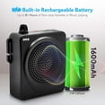 thumbnail image 3 of Altavoz PA portátil y amplificador de voz Pyle Compact 50W, 3 of 7